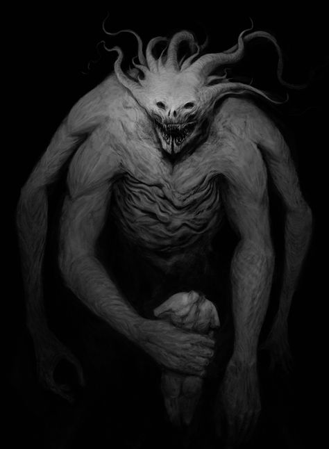 Ravenous, Juan Angel on ArtStation at https://www.artstation.com/artwork/ZY05Z Lovecraftian Horror, Dark Creatures, Horror Monsters, 다크 판타지, Fantasy Forest, Monster Concept Art, Demon Art, Fantasy Creatures Art, Fantasy Monster