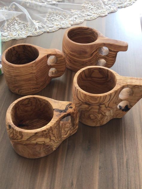 Kuksa Cup | Hardwood Cup | Kuksa Camping Cup | Kuksa Coffee Cup | Boxwood Kuksa | Kuksa olive | Kuksa Cup from Kuksa Cup, Wooden Cups, Wooden Cup, Camping Cups, Light Colored Wood, Cup Cup, Types Of Knives, Wood Carving Patterns, Whittling