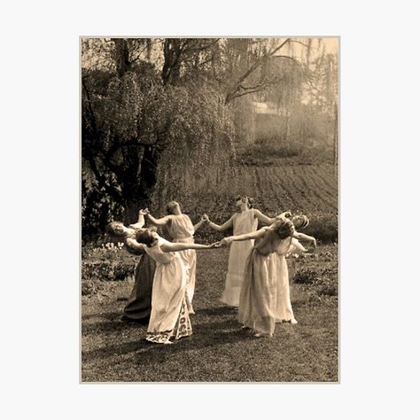 Get my art printed on awesome products. Support me at Redbubble #RBandME: https://www.redbubble.com/i/photographic-print/Circle-of-Witches-Dancing-Womens-Moon-Ritual-by-Arwen-Art/155309861.6Q0TX?asc=u Baba Jaga, Vintage Foto's, Witch Coven, Southern Gothic, Season Of The Witch, Witch Aesthetic, Photo Vintage, Dark Photography, Witchy Woman