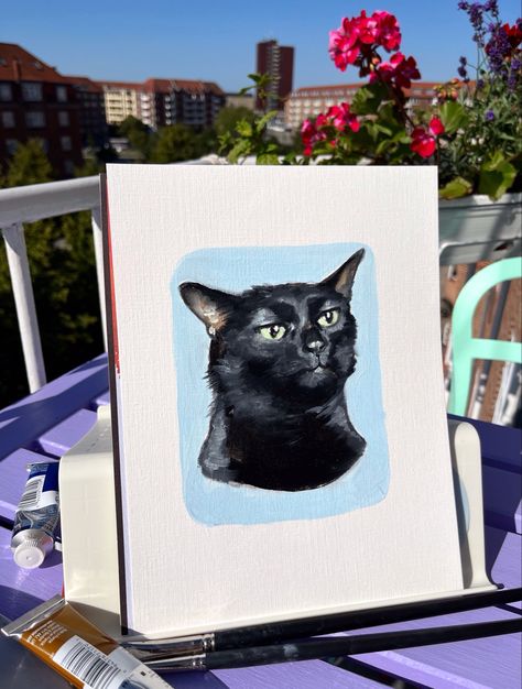 Oil painting of a cat meme, zoned out cat, black cat Zoning Out Cat, Zoned Out Cat, Cat Painting Black, Jay Christmas, Black Cat Acrylic Painting, Painting Black Cats Acrylic, Funny Cat Painting Acrylic, Black Cat Zoning Out, Cat Draw