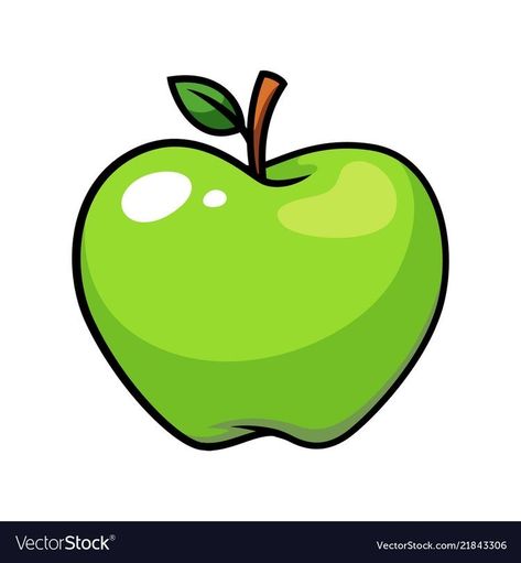 Green Apple Illustration, Green Apple Logo, Apple Cartoon, Fruit Clip Art, Apple Clip Art, Apple Drawing, Drawing Apple, Apple Illustration, Draw Lips