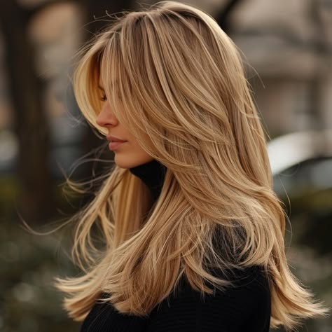 trendy-long-layered-haircuts Haircut Inspiration Straight Hair, Layers On Long Blonde Hair, Long Haircuts Blonde, Long Layer Blonde Haircut, Haircuts Very Long Hair, Trending Haircuts Layers, Simple Hairstyle For Layered Hair, Shag With Long Layers, Medium Long Layers Haircut