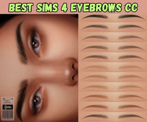 27 Gorgeous Sims 4 Eyebrows CC (Realistic Brows & Maxis-Match Brows) Brow Cc Sims 4, Eyebrow Cc Sims 4 Maxis Match, Sims 4 Cc Maxis Match Brows, Sims 4 Mm Eyebrows, Sims 4 Realistic Cas Cc, Sims Brows Cc, Sims 4 Skin Eyebrows, Sims 4 Split Eyebrow Cc, Sims 4 Cc Skin Details Realistic Female