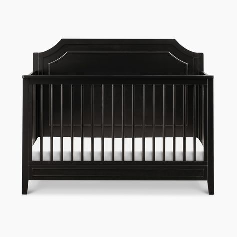 DaVinci Chloe Regency 4-in-1 Convertible Crib - Ebony | Babylist Shop Goth Baby Nursery, Gothic Baby Nursery, Gothic Nursery, Dark Nursery, Black Crib, Gothic Baby, Best Crib, Goth Baby, Improve Indoor Air Quality