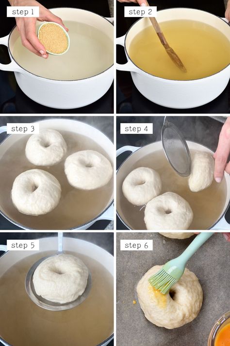 Ny Bagels Recipe Homemade, Homemade New York Bagels, Brueggers Bagels Recipe, Ny Style Bagels Recipe, Ny Style Bagels, New York Style Bagel Recipe, Ny Bagel Recipe, New York Bagels Recipe Homemade, Einstein Bagels Copycat