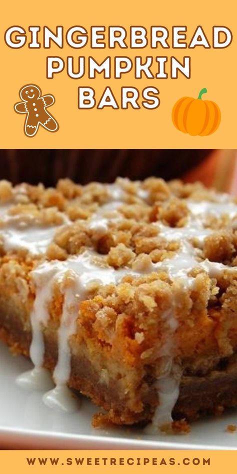 Gingerbread Dessert Recipes, Gingerbread Pumpkin, Gingerbread Cookie Mix, Gingerbread Cookie Bars, Gingerbread Dessert, Pumpkin Gingerbread, Cookie Base, Pumpkin Cream Cheese, Pumpkin Pie Bars