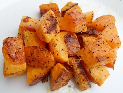 Happier Than A Pig In Mud: Oven Roasted Butternut Squash with Garlic Cumin Recipes, Oven Roasted Butternut Squash, Holiday Recipes Thanksgiving, Food Photography Props, Vegan Side Dishes, Charcuterie And Cheese Board, Roasted Butternut, Roasted Butternut Squash, Party Food And Drinks