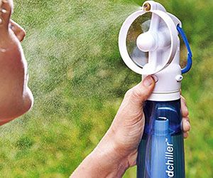 Personal Misting Fan $39.99 Cat Swimsuit, Water Mister, Misting Fan, Fan Portable, Must Have Gadgets, Small Fan, Smart Water Bottle, Antiperspirant, Gatorade Bottle