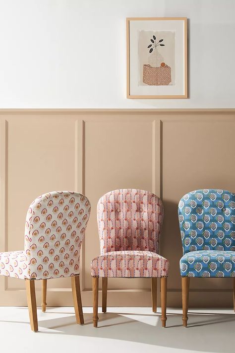 Jola Folkthread Dining Chair | Anthropologie UK Striped Dining Chairs, Eclectic Dining Chairs, Patterned Dining Chairs, Pattern Furniture, Upholstered Dining Room Chairs, Boho Dining Chairs, Aesthetic Advice, Dining Chairs Upholstered, Styling Services