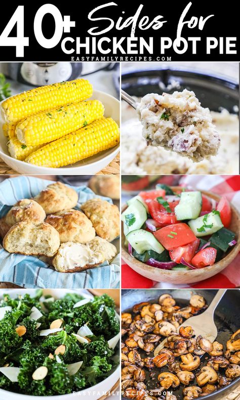 Chicken Pot Pie Dinner, Asian Steak Bites, Easy Chicken Pot Pie Recipe, Delicious Side Dishes, Viral Recipes, Pot Pie Filling, Healthy Baked Chicken, Chicken Pot Pie Soup, Side Dishes For Chicken