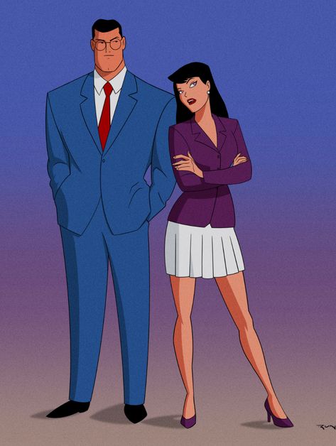 Clark Kent Lois Lane, Lois And Clark, Superman The Animated Series, Barbarian Woman, Justice League Animated, Superman And Lois Lane, Bruce Timm, Superman Lois, Lois Lane