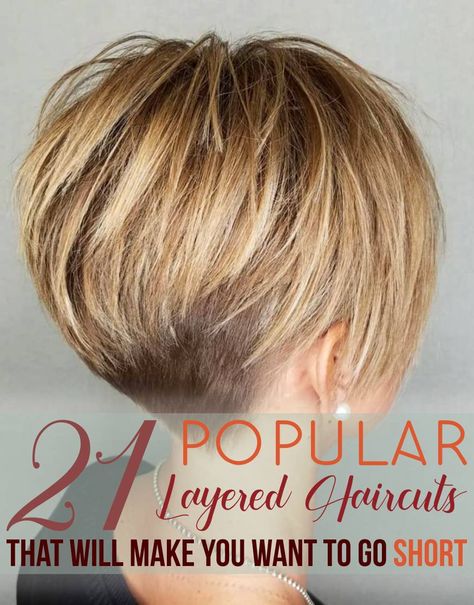 21 Popular Layered Haircuts That Will Make You Want to Go Short Short Hair Back, Hairstyle For Chubby Face, Short Shaggy Haircuts, Short Choppy Haircuts, Popular Short Hairstyles, Straight Hair Cuts, Shaggy Haircuts, Pixie Haircut For Thick Hair, Growing Out Short Hair Styles