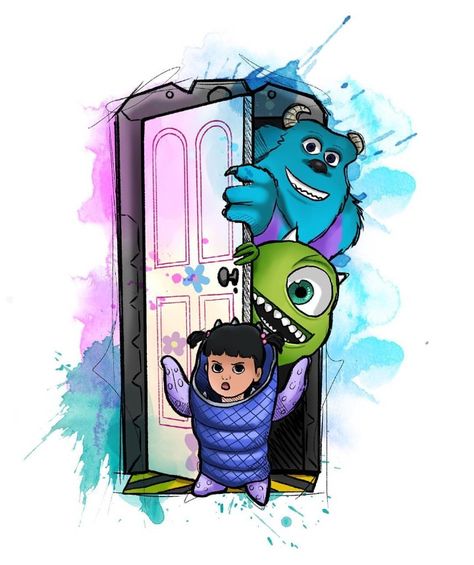 Monster's Inc, Tattoo Design Monster Ink Tattoo, Sulley And Boo Tattoo, Sulley Tattoo, Monsters Inc Tattoos, Monsters Ink Tattoo, Monster Ink, Mike And Sully Tattoo, Sully Tattoo, Monsters Inc Art