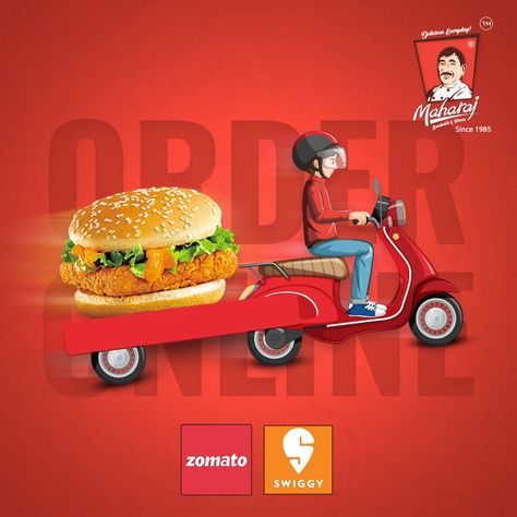 Get your favourite dishes delivered to you from the comfort of your home! Order now! . . . #HomeDelivery #TakeAway #OrderOnZomato #OrderOnSwiggy #StayHome #OrderOnline #OrderNow #FoodDelivery #Foodies #IndianFlavours #IndianTaste #FoodloversAhmedabad #FoodiesAhmedabad #Chandkheda #Sabarmati #Motera #Maharaj Food Home Delivery Creative Ads, Order Online Creative Ads, Home Delivery Creative Ads, Web Development Agency, Creative Interior, Food Banner, Creative Interior Design, Photoshop Design Ideas, Food Advertising