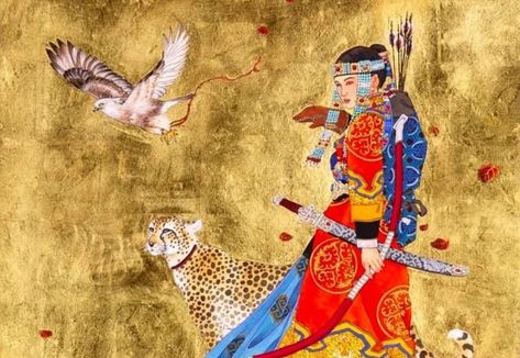 Khutulun, the Mongolian warrior princess - Archeotravelers.com Mongolian Warrior, Kublai Khan, William Wallace, Genghis Khan, Rainbow Warrior, Warrior Princess, Mongolia, Larp, Traditional Art