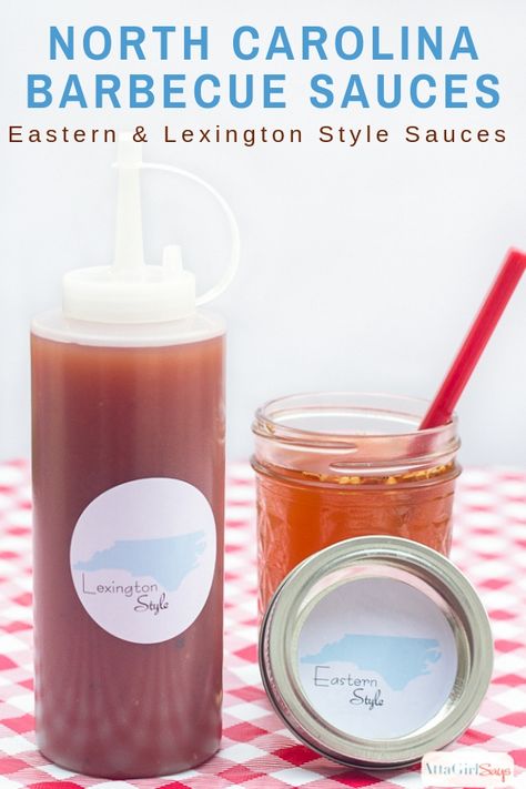 We have a debate in North Carolina. What's the best 'cue? Eastern style or Lexington style? The sauce is a big part of the distinction. Eastern Nc Bbq Sauce Recipe, Nc Bbq Sauce, North Carolina Bbq Sauce, Carolina Style Bbq Sauce, Vinegar Based Bbq Sauce, Carolina Barbecue, Vinegar Bbq Sauce, Nc Bbq, Pork Barbecue