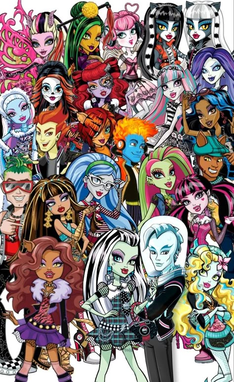 Monster High Wallpaper All Characters, Monster High Og Characters, Monster High Official Art, All Monster High Characters, Monster High Characters Names, Monster High Halloween, Monster High Costume, Characters Drawing, Sea Creatures Art