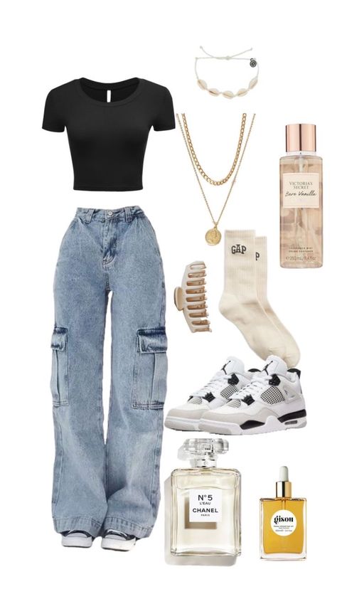 Things To Style With Cargo Pants, Aesthetic Outfits Middle School, Outfits From H&m, Good Outfits For Middle School, Outfit Ideas Highschool, Back To School Outfits Middle School, Cute School Outfits For Middle School, Clg Outfits, Cute Outfits For Middle School