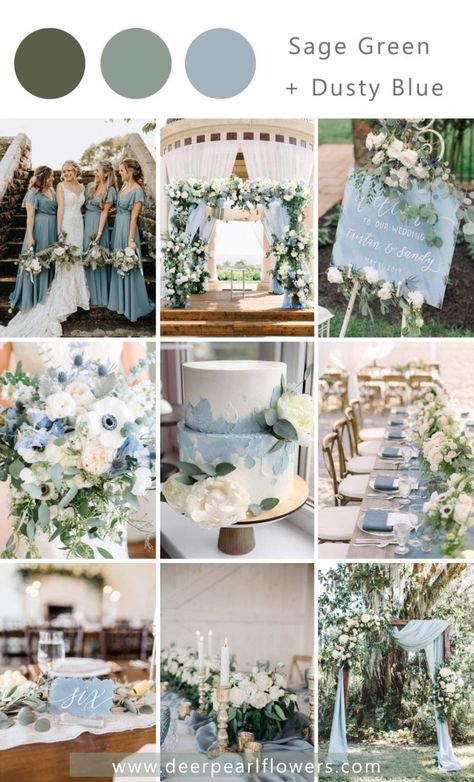 Dusty Blue Wedding Color Schemes, Blue Wedding Color Schemes, Sage Green And Dusty Blue, Beach Shirt Men, Wedding Color Schemes Blue, Sage Green Wedding Colors, Wedding Theme Color Schemes, Blue Green Wedding, Mens Knitwear