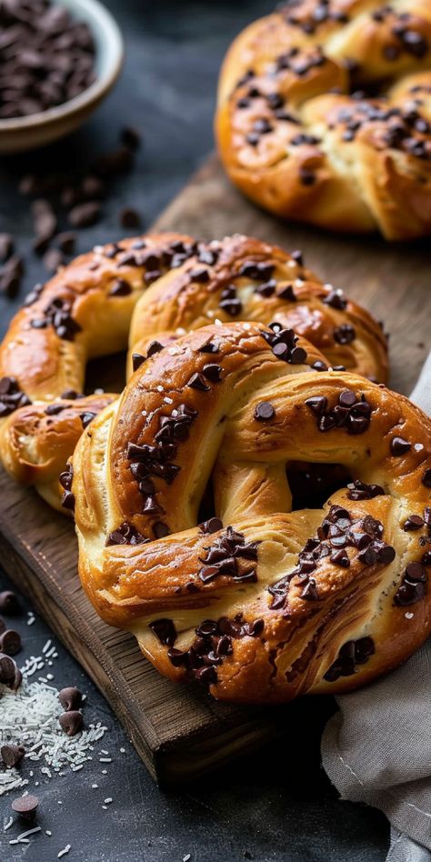 Chocolate Chip Soft Pretzels [42 Minutes] - Chasety