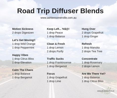 Car Diffuser Blends, Doterra Diffuser, Doterra Diffuser Blends, Car Tips, Diy Oils, Essential Oil Diffuser Blends, Car Diffuser, Oil Diffuser Blends, Road Trip Essentials