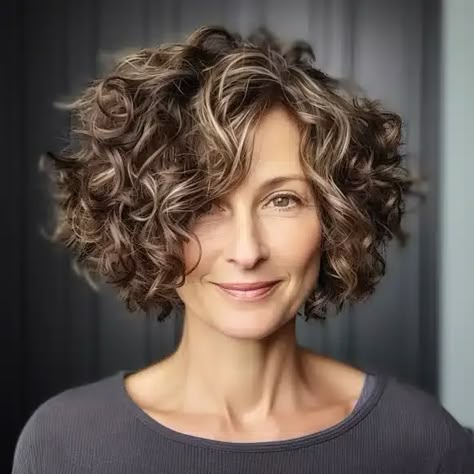 Cute Medium Curly Haircuts, Short Curly Hairstyles For Women, Short Wavy Haircuts, Natural Curly Hair Cuts, Bob Haircut Curly, Curly Hair Photos, Curly Short, Wavy Haircuts, Hairstyles For Women Over 50