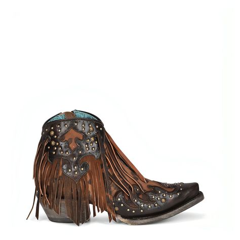 Women's Western Boots – Corral Boot Company LLC Fringe Cowboy Boots, Boots Look, Corral Boots, Rugged Leather, Handcrafted Boots, Fringe Booties, Boot Companies, Western Booties, Western Boots Women