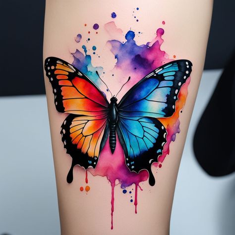 "Resilience in Flight: Semicolon Butterfly" Intricate butterfly wings blend into watercolor splashes, with a semicolon as its body—representing a powerful story of perseverance. Hashtags: #ResilienceTattoo #ButterflyAndSemicolon #MentalHealthAwareness #InkOfHope #TattooInspiration #TattooDesign #tattoos #tattooart #tattooing #tattooideas #tattoodesign #tattooartist #tattooart #tattooinspiration Resilience Tattoo, Watercolor Splash, In Flight, Butterfly Wings, Tattoo Artists, Art Tattoo, Tattoo Designs, Flight, Tattoos