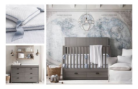 Warped Childhood, Restoration Hardware Style: SPRING 2015 EDITION ... Restoration Hardware Nursery, Luxury Baby Crib, Striped Nursery, Luxury Nursery, Restoration Hardware Style, Restoration Hardware Baby, Rh Baby, Boys Bedding, Girl Beds