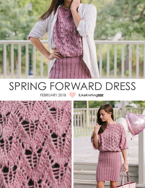 Knit dress pattern for winter and spring Knitted Winter Dress Pattern, Crochet Dress Pattern For Women, Knit Sweater Dress Pattern, Knitted Jumper Pattern, Knit Dress Pattern Free, Knitting Blouse, Knitting Yarn Diy, Sweater Dress Pattern, Knitted Winter Dress