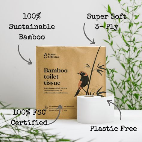 💚Looking for a toilet paper that's gentle on you and the planet? Look no further than Bower's Bamboo Toilet Tissue! Made from 100% sustainable bamboo, this super-soft toilet tissue is kind to your skin and good for the environment. #bamboo #bambootoiletpaper #Sustainable #ecoliving #plasticfree #plasticfreejuly2024 #smallshop #ReduceWaste #SubscriptionSavings Toilet Tissue, Eco Living, Toilet Roll, July 15, Reduce Waste, The Environment, Be Kind To Yourself, Plastic Free, Toilet Paper