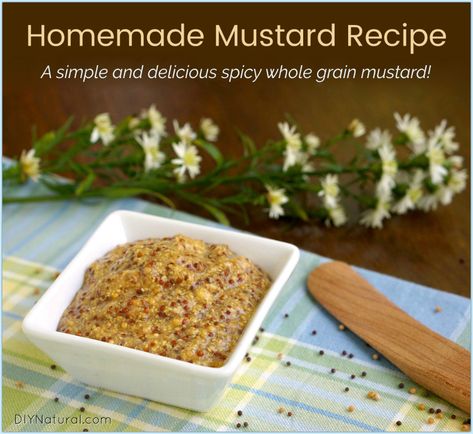 Brown Mustard Recipe, Homemade Mustard Recipe, Made From Scratch Recipes, Whole Grain Mustard, Simple Syrups, From Scratch Recipes, Homemade Mustard, Mustard Recipe, Scratch Recipes