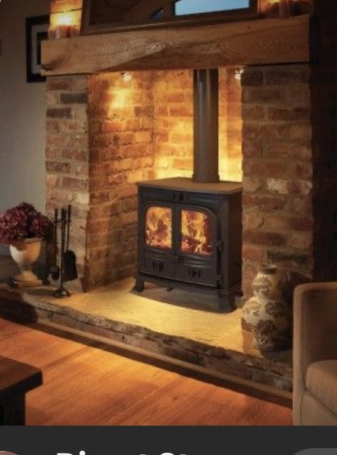 Woodburning Stove Fireplace, Wood Burner Fireplace, Wood Burning Stoves Living Room, Log Burner Fireplace, Log Burner Living Room, Boiler Stoves, Wood Stove Fireplace, Inglenook Fireplace, Casa Country