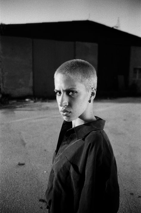 photoshoot with my friend Isidora. Shot on film, Mamiya RB67 and Pentax K1000. #film #analog #editorial #fashion #portrait #photography #kodak #kodaktrix #ilford #ilfordhp5 #bnw #blackadnwhite #mamiyarb67 #pentaxk1000 #mediumformat #120film #35mm #punk #grunge #industrial #photoshoot #noise #grain #filmphotography Industrial Portrait Photography, Analog Portrait Photography, Film Flash Photography, 6x6 Photography, Industrial Photoshoot, Film Photography Black And White, Analog Portrait, Female Photoshoot, Black And White Film Photography