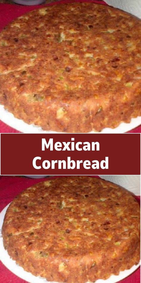 Spice up your bread basket with our Mexican Cornbread. Infused with jalapeños and cheese, it's a moist, spicy kick that pairs perfectly with soups and chilis. Mexi Corn, Easy Mexican Cornbread, Mexican Cornbread Casserole, Mexican Cornbread Recipe, Mexican Cornbread, Mexican Bread, Cornbread Casserole, Chicken Fajita Recipe, Cheesecake Cupcakes