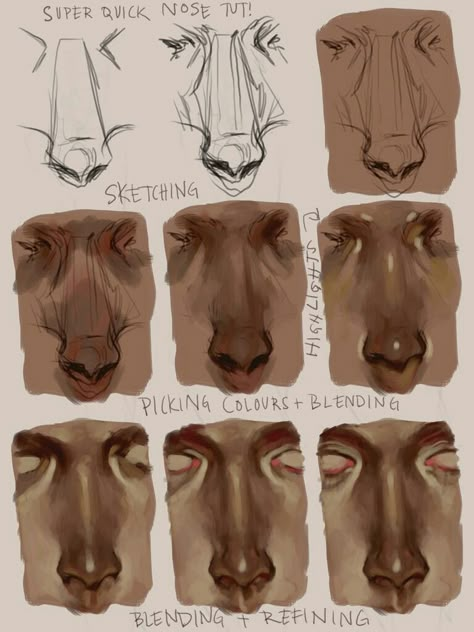 Nose Drawing, Arte Sketchbook, Digital Painting Tutorials, Anatomy Art, Art Poses, Drawing Tutorials, Art Tutorial, Art Tutorials Drawing, Digital Art Tutorial