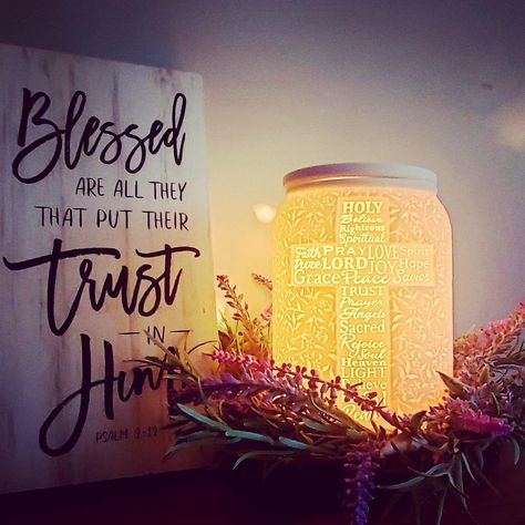 Scentsy warmer perfect for those that need a daily reminder to Trust in Him Trust In Him Scentsy Warmer, Scentsy Vip Group, Colored Light Bulbs, Scentsy Ideas, Scentsy Warmers, Trust In Him, Scentsy Consultant Ideas, Good Morning Spiritual Quotes, Scentsy Party