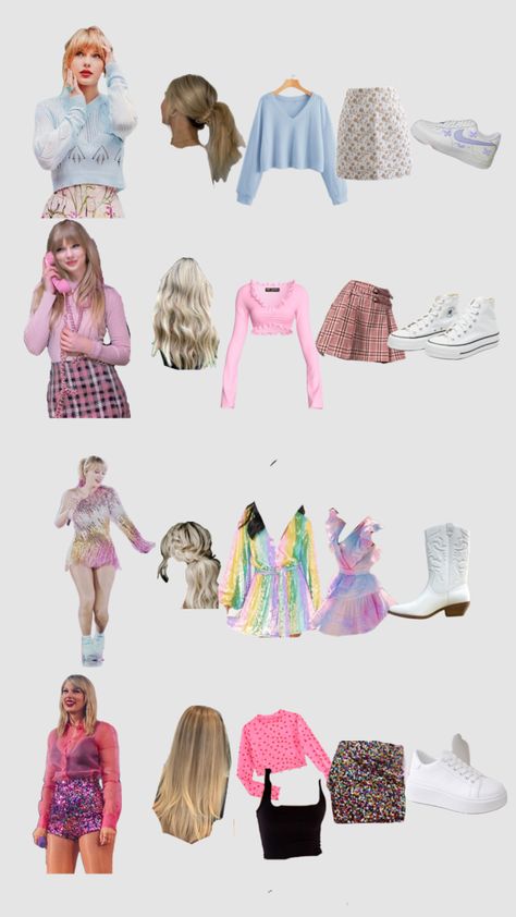 Lover Theme Outfit, Taylor Swift Recreated Outfits, Lover Era Outfits Shein, Casual Lover Era Outfits, Simple Lover Era Outfit, Eras Outfits Lover, Lover Eras Outfits, Taylor Swift Lover Era Outfits Ideas, Lover Taylor Swift Aesthetic Outfits