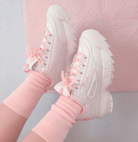 Mode Shoes, Kawaii Shoes, Baby Pink Aesthetic, Pastel Pink Aesthetic, Korean Aesthetic, Pink Wall, Aesthetic Shoes, Kawaii Clothes, Dream Shoes