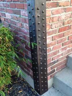 Rivets Industrial, Industrial Exterior, Structural Steel, Industrial Design Furniture, Industrial Living, Industrial Interior Design, Industrial Interiors, Blackened Steel, Steel Furniture