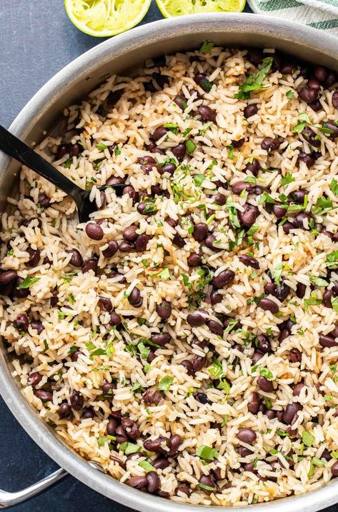 Black Beans and Rice Black Beans Rice And Sausage, Jamaican Black Beans And Rice, Brown Rice And Black Beans Recipes, Black Beans And Brown Rice Recipe, Brown Rice And Black Beans, Black Beans And Rice Recipe, Recipes Using Rice, Rice And Black Beans, Cooking With Coconut Milk