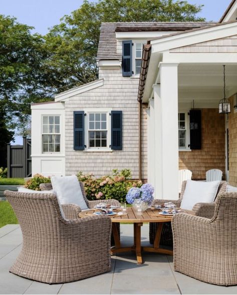 Cottage Revival, Cape Cod House Interior, Patrick Ahearn Architect, Patrick Ahearn, Greek Revival Home, House Deck, American Architecture, Greek Revival, Outdoor Living Areas