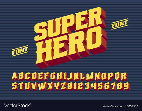 Vintage Alphabet Letters, Superhero Font, Gothic Alphabet, Vintage Alphabet, Happy New Year Vector, Vintage Letters, Comic Font, Alfabet Letters, Happy Birthday Lettering