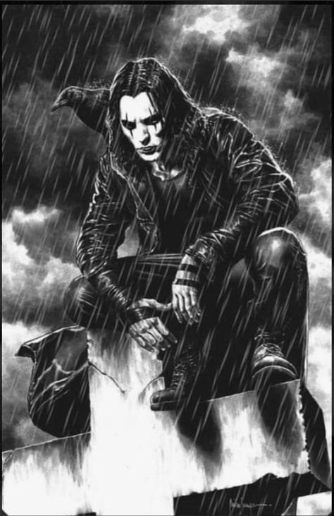 Crows Artwork, Crow Movie, Crow Art, Horror Movie Art, The Crow, Gothic Art, Movie Art, A Drawing, Horror Art