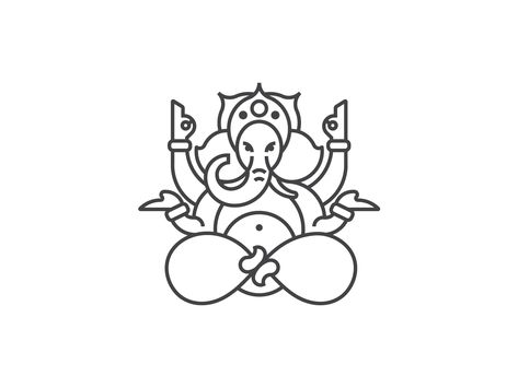 Ganesha Tattoo Mandala, Ganesha Tattoo Design, Buddhist Symbol Tattoos, Hindu Tattoos, Trishul Tattoo Designs, Ganesh Tattoo, Mandala Sleeve, Hindu Tattoo, Ganesha Tattoo