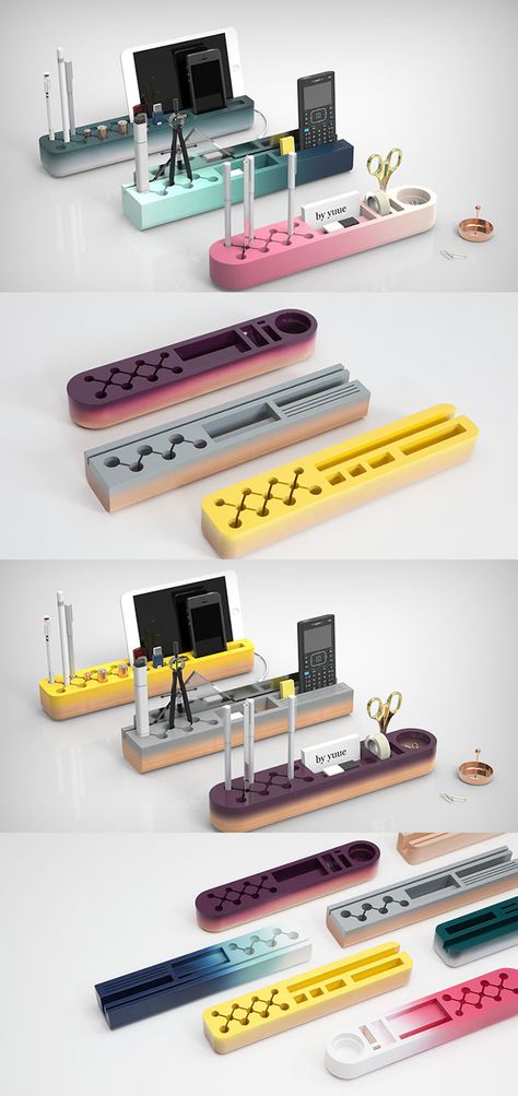 Pen Design Product, Desk Organizer Ideas, Japanese Desk, Modern Desk Accessories, Workplace Gifts, Office Desk Organizer, Minimal Desk, Cool Office Supplies, Smart Desk