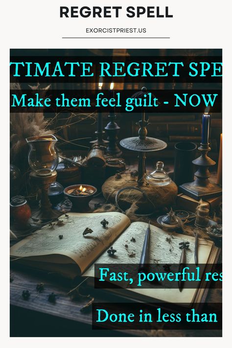 Regret Spell Realize Wrongs & Apologize in Arlington, Wichita, Make Them Feel Guilty. This powerful spell is designed to encourage sincere reflection and personal growth in the target. Spell To Make Someone Apologize.

This spell invites individuals to face the consequences of their actions, promoting a deeper understanding of the impact they’ve had on others, making them feel regret and pushing them to apologize to those they have hurt. Spells To Make Someone Feel Guilty, Spell To Make Someone Apologize, Forced Self Reflection Spell, Spell To Make Them Regret, Spell To Make Someone Feel Guilty, Apology Spell, Reflection Spell, Regret Spell, Make Them Regret