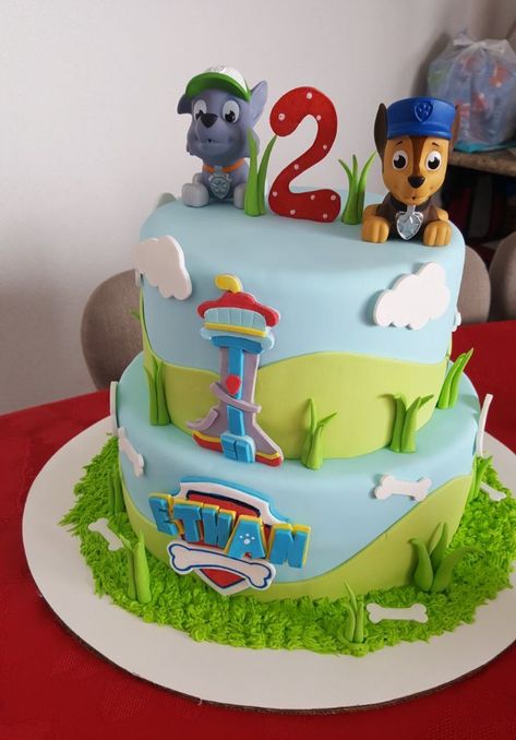 Power Patrol Cake, Power Ranger Cake, Pasta Cake, Paw Patrol Birthday Cake, 2 Birthday Cake, Paw Patrol Cake, Paw Patrol Birthday Party, Chocolate Cake Decoration, Paw Patrol Party