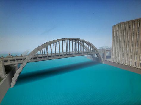 Minecraft Build by Felynriia @XboxOne Minecraft Modern Bridge, Minecraft Cities, Minecraft Modern, Minecraft Inspiration, Minecraft City, Minecraft Decorations, Block Craft, Minecraft Buildings, Minecraft Ideas