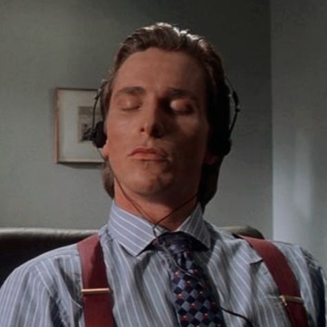 Patrick Bateman Music, American Pshyco, Patrick Bateman, Sigma Male, Hot Ones, Christian Bale, Listen To Music, Playlist Covers, Reaction Pics